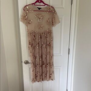 Forever 21 Sequin Embellished Mesh Dress